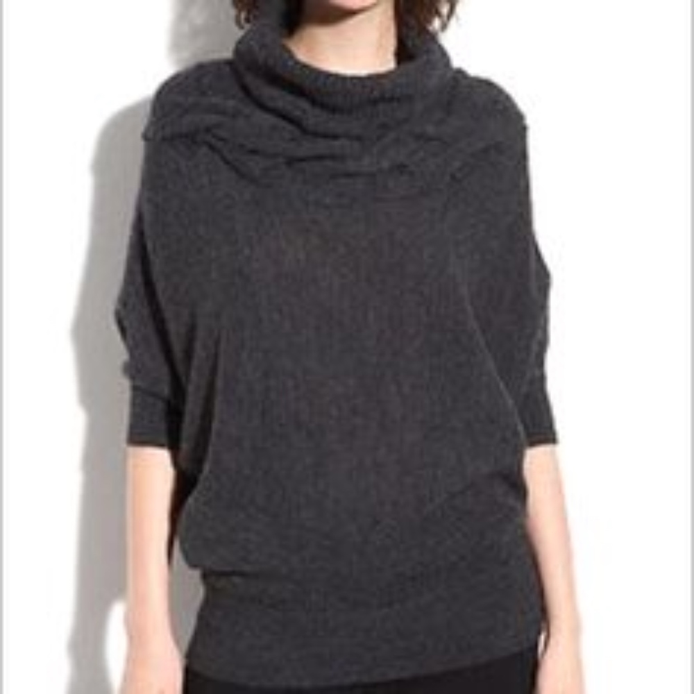 Charcoal Grey Cowl Neck Sweater